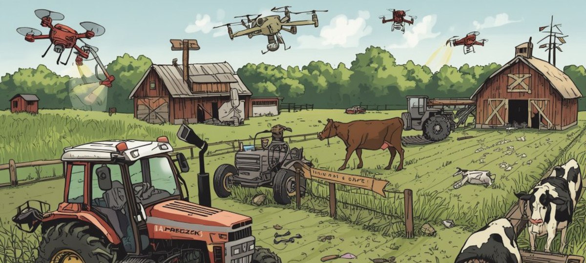 Беларуское село: дроны и "мини-космические корабли"