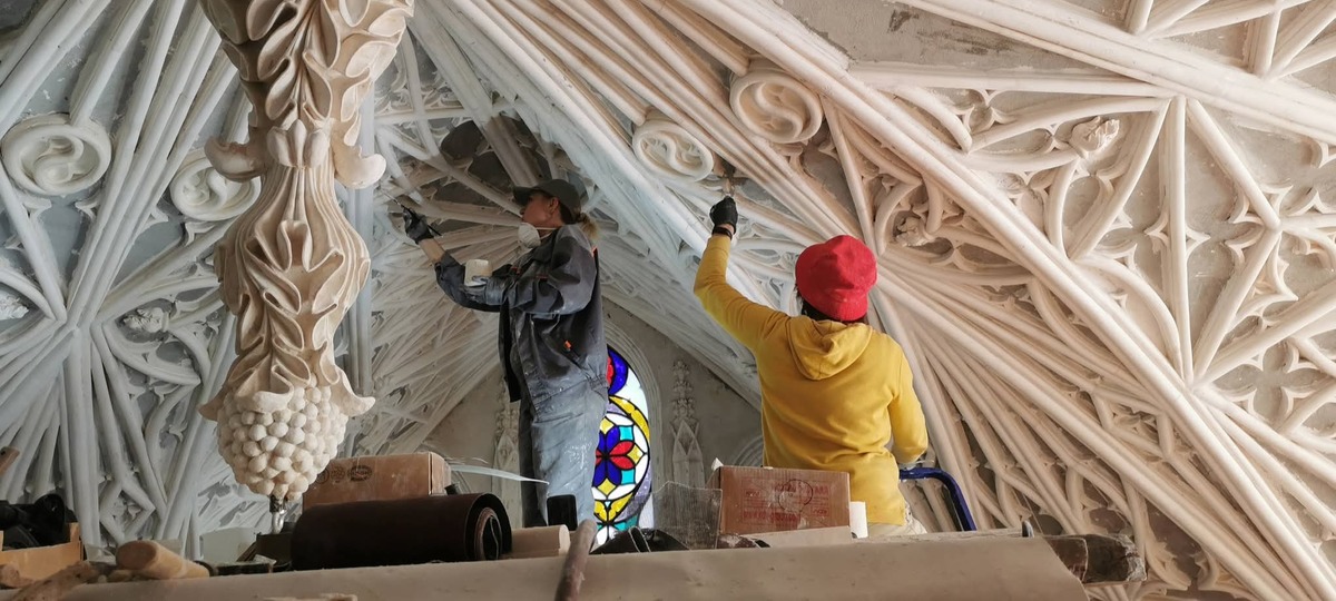 Реставрация каплицы Ожешко. Фото из соцсетей Павла Рябова