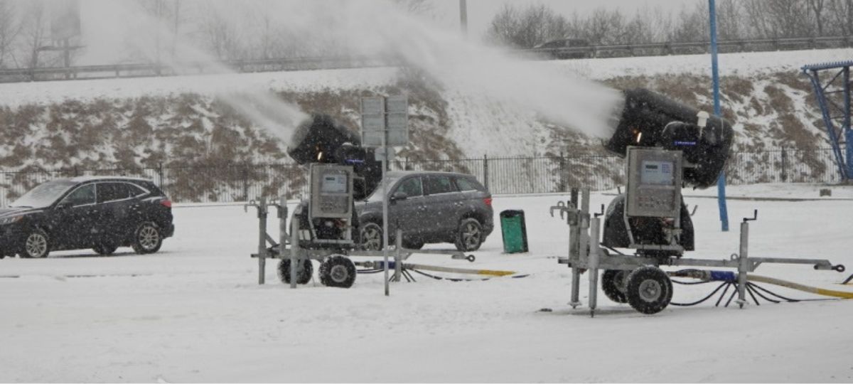 Снежные пушки, Гребной канал, Брест