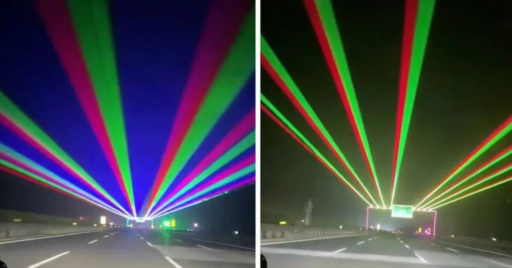 Красно-зеленая лазерная система светового оповещения