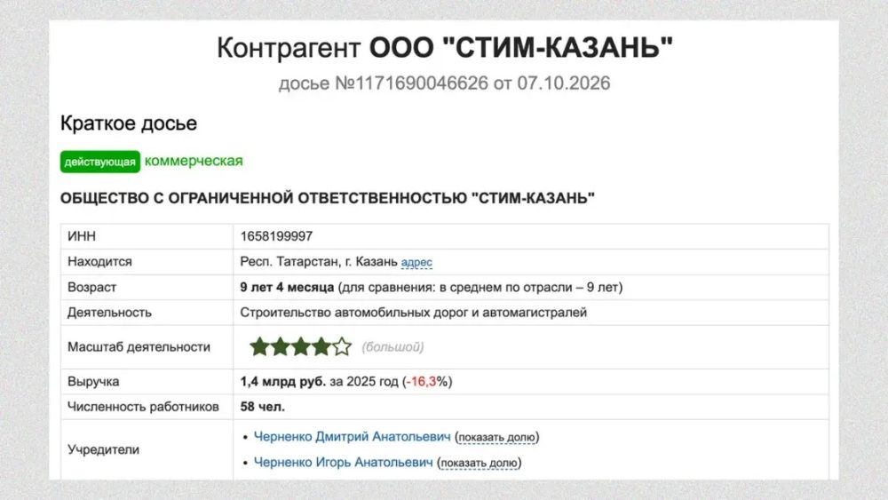 Сведения об ООО Стим-Казань